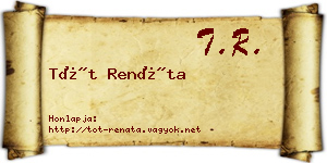 Tót Renáta névjegykártya