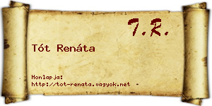 Tót Renáta névjegykártya